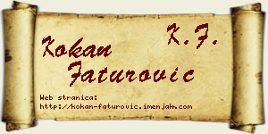 Kokan Faturović vizit kartica